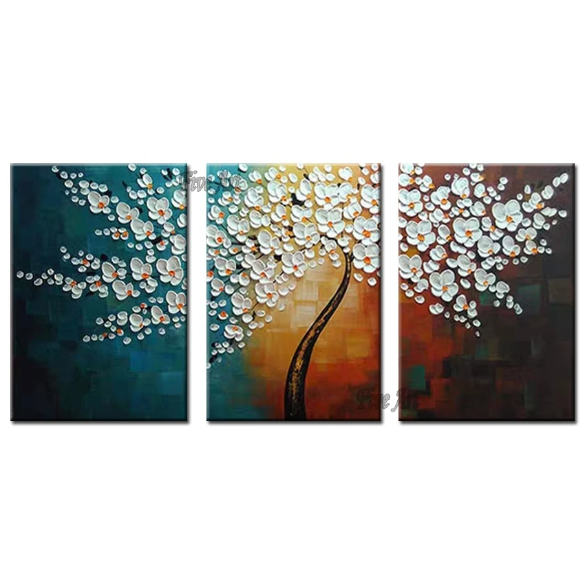Современные абстрактные 3 шт. 3D плотная текстура белое дерево масляная живопись холст ручная работа цветок настенная холст украшения 
Современные абстрактные 3 шт. 3D плотная текстура белое дерево масляная живопись холст ручная работа цветок настенная холст украшения