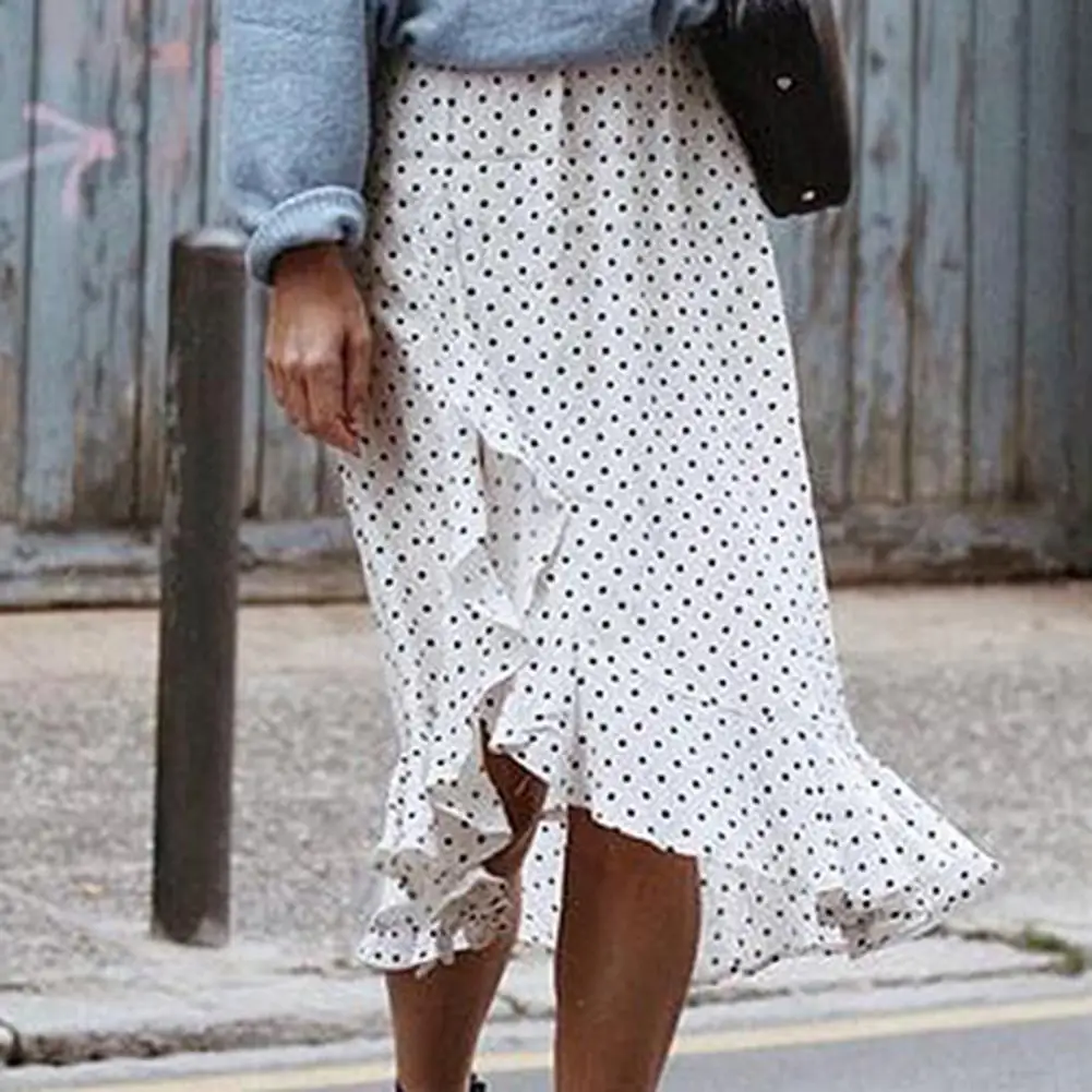 Dot Print Woman Skirts Midi Wrap Skirt Women High Waist Irregular A-Line Skirt Sexy Female Mid-Calf Skirts jupe femme faldas
Dot Print Woman Skirts Midi Wrap Skirt Women High Waist Irregular A-Line Skirt Sexy Female Mid-Calf Skirts jupe femme faldas