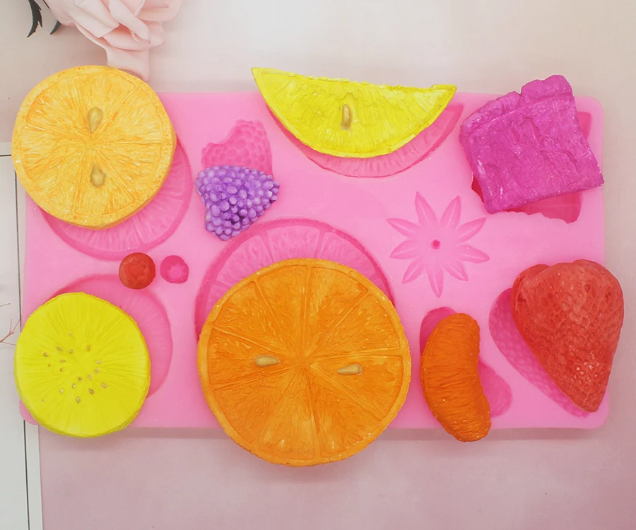 10 hole P1126 Fruit Collection Lemon Slice Strawberry Fondant Cake Mould Orange Slices Chocolate Mold kitchen tool
10 hole P1126 Fruit Collection Lemon Slice Strawberry Fondant Cake Mould Orange Slices Chocolate Mold kitchen tool