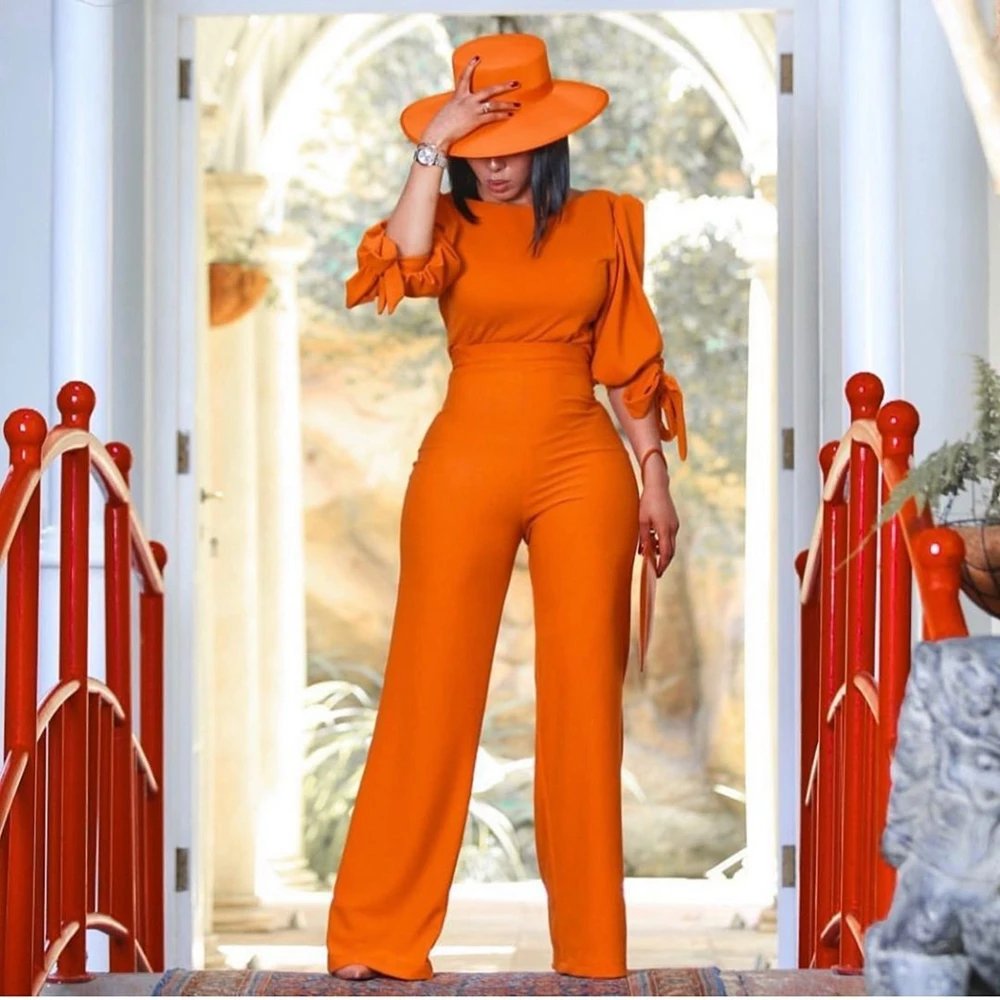 STYLISH Lady 2 Piece Set Women Solid Puff Sleeve T Shirt and Wide Leg Pants 2020 Elegant Spring Office Lady Two Piece Outfits
STYLISH Lady 2 Piece Set Women Solid Puff Sleeve T Shirt and Wide Leg Pants 2020 Elegant Spring Office Lady Two Piece Outfits