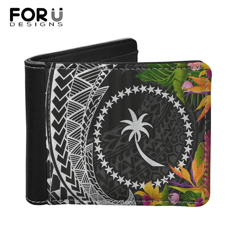 FORUDESIGNS Men's Leather Slim Bifold Wallet Chuuk Polynesian Tribe Printed Mini Coin Purses for Man Card Holders Passport Cover
FORUDESIGNS Men's Leather Slim Bifold Wallet Chuuk Polynesian Tribe Printed Mini Coin Purses for Man Card Holders Passport Cover