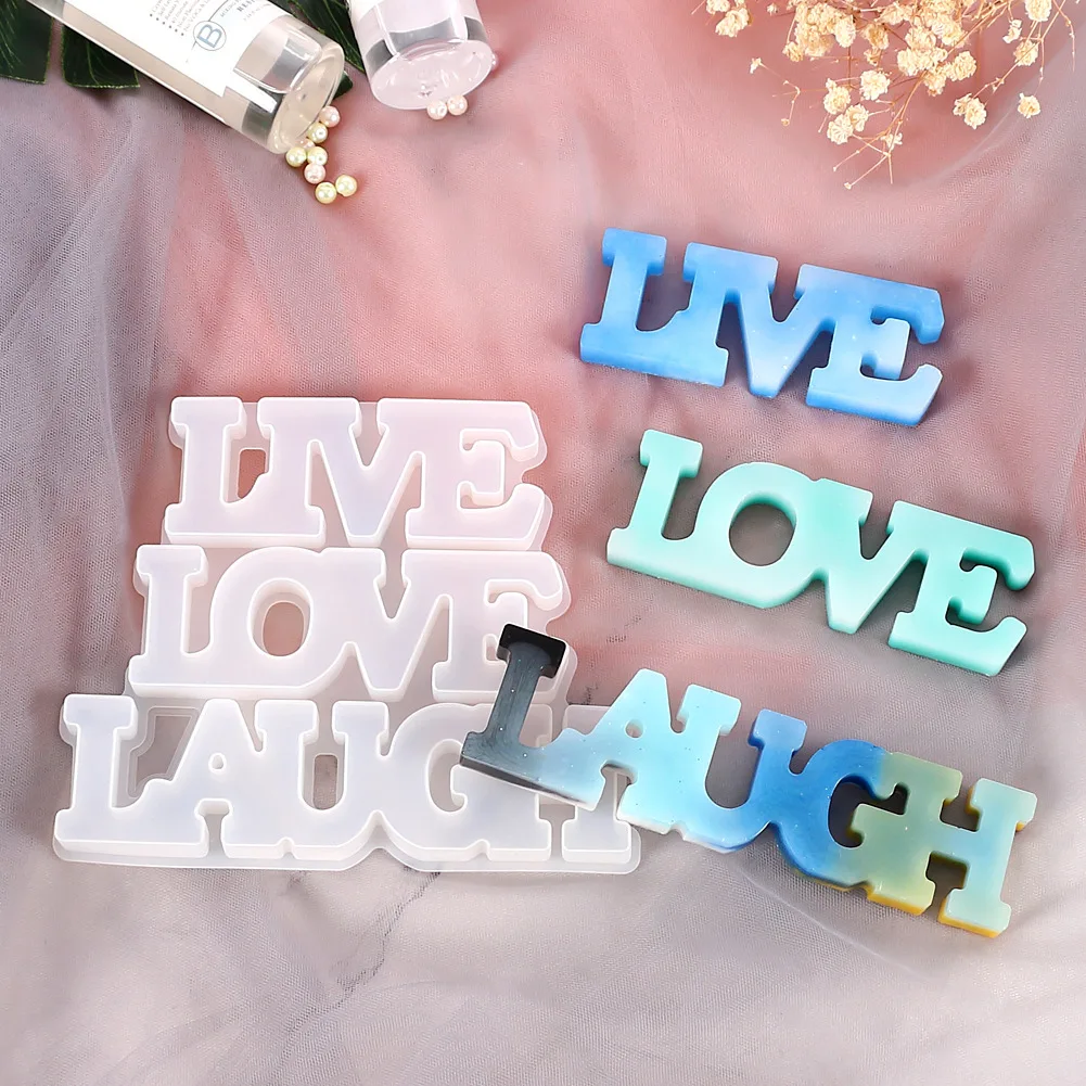 Resin Mold DIY Crystal Epoxy Resin Silicone Mold Three English LIVE, LOVE, LAUGH,DREAM Making Room Listing Silicone Mold
Resin Mold DIY Crystal Epoxy Resin Silicone Mold Three English LIVE, LOVE, LAUGH,DREAM Making Room Listing Silicone Mold
