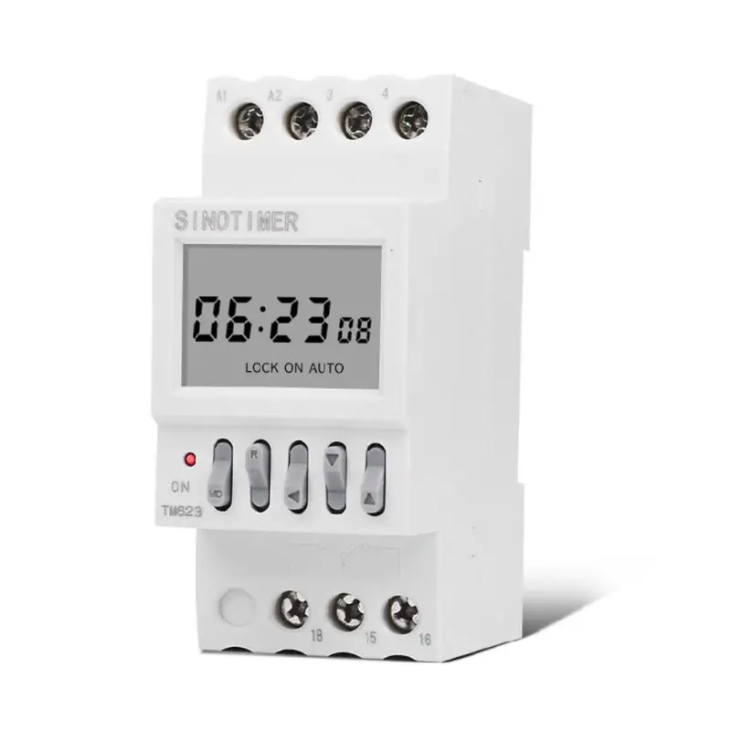 

TM623 220V Programmable Astronomical Time Switch with Latitude Longitude Display DIN Rail Timer Relay Controller for Home Street