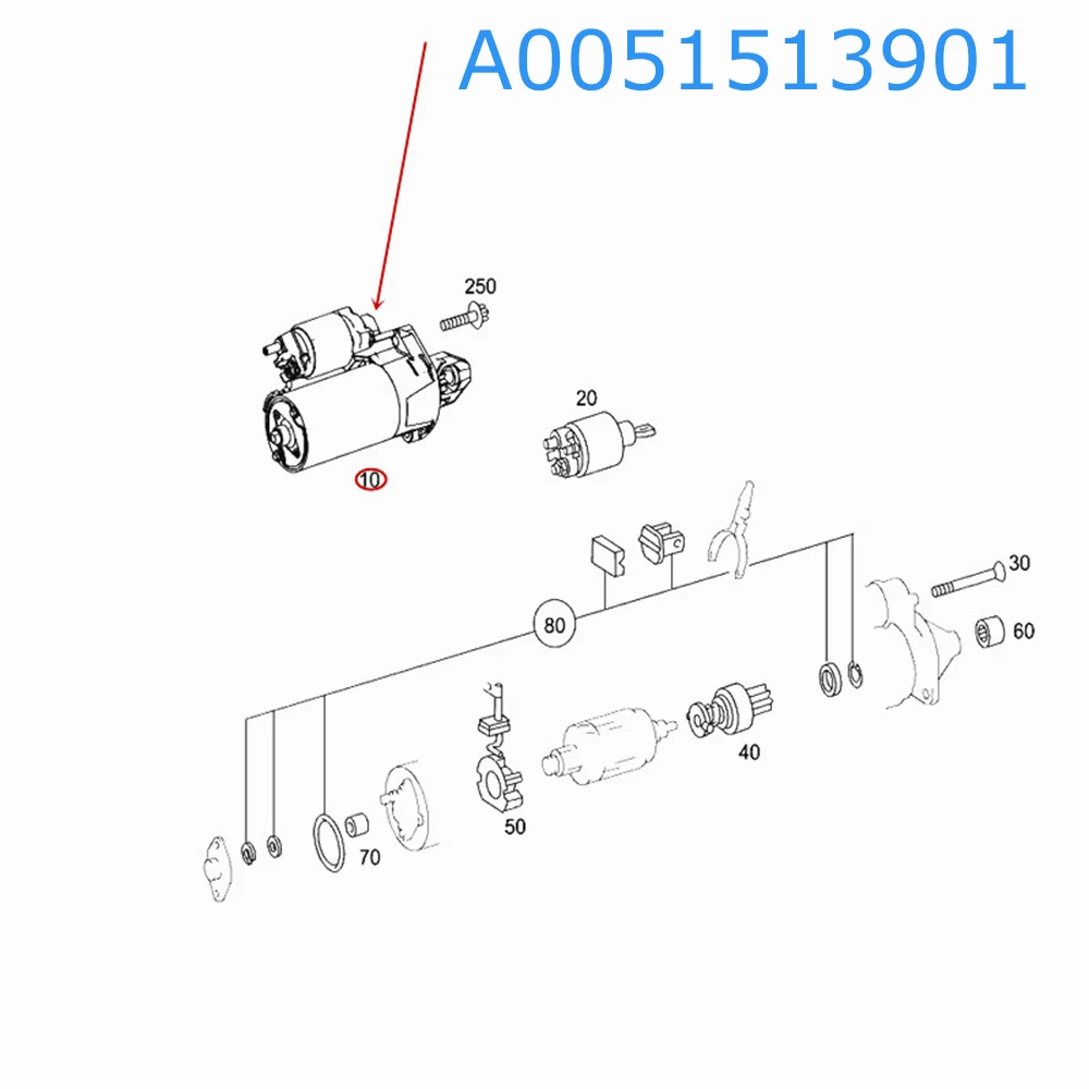 Car Starter Motor Starter OEM A0051513901 Fit for Mercedes-Benz GLK300 C200 E200 A180 S350 ML350 GL450
Car Starter Motor Starter OEM A0051513901 Fit for Mercedes-Benz GLK300 C200 E200 A180 S350 ML350 GL450