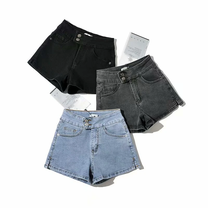 Summer Jeans Shorts For Women 2021 Washed Blue Denim High Waist Female Straight Short Pants Trousers Skinny Elastic C2633
Summer Jeans Shorts For Women 2021 Washed Blue Denim High Waist Female Straight Short Pants Trousers Skinny Elastic C2633
