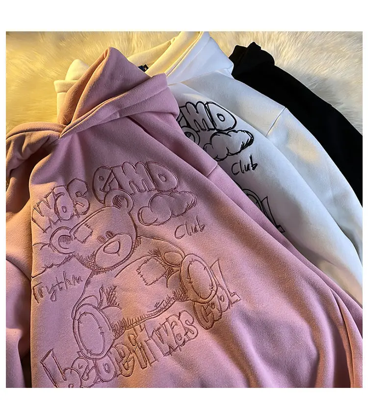 2021 new sweatshirt bear embroidery cute oversized Harajuku hooded women winter Korean jacket women streetwear tops women
2021 new sweatshirt bear embroidery cute oversized Harajuku hooded women winter Korean jacket women streetwear tops women