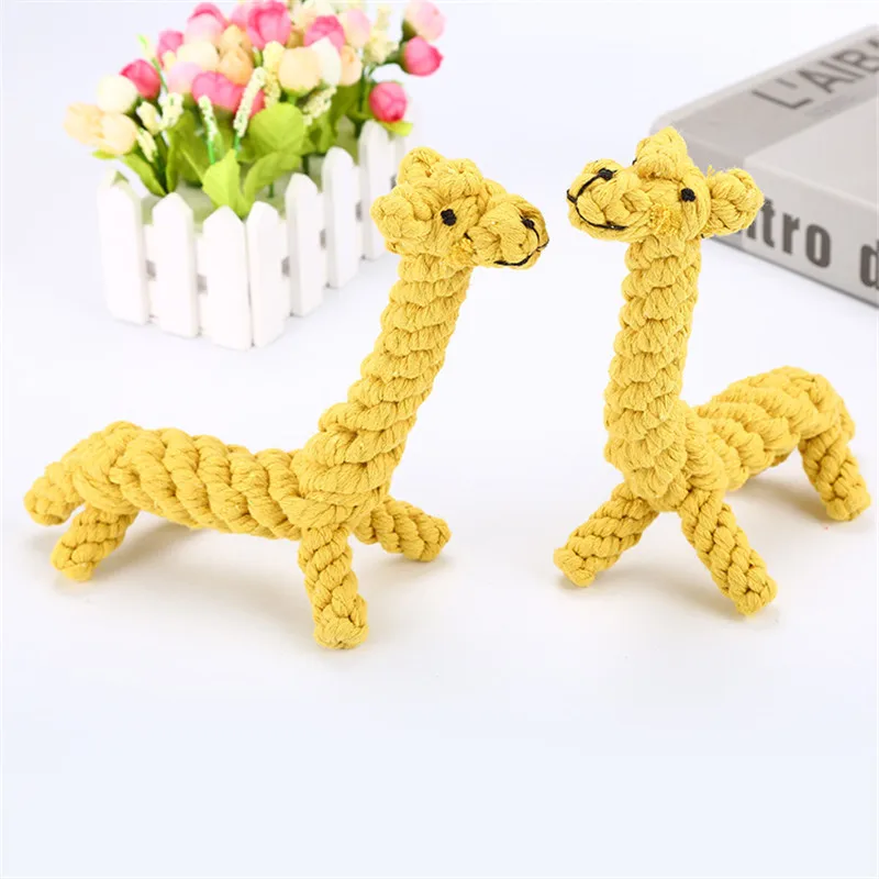 New Dog Toys Bite Resistant Dog Toy for Small to Medium Puppy Dog Cotton Rope Braided Giraffe Shape Dog Molar Chew Cotton Rope 
New Dog Toys Bite Resistant Dog Toy for Small to Medium Puppy Dog Cotton Rope Braided Giraffe Shape Dog Molar Chew Cotton Rope