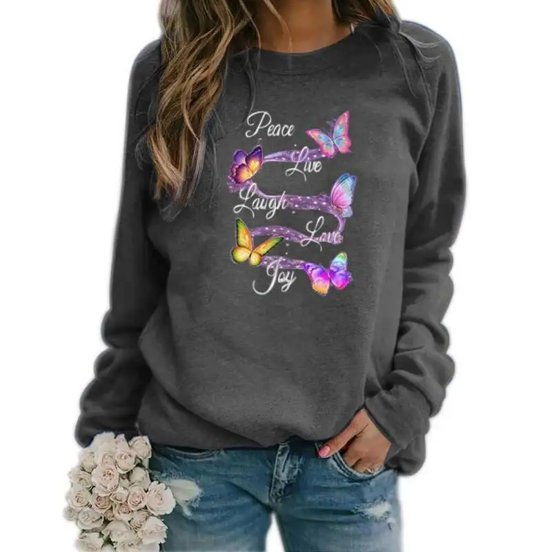 Women Long Sleeve T-shirt Sweatshirt Printed Casual Loose Pullover Blouse Tops
Women Long Sleeve T-shirt Sweatshirt Printed Casual Loose Pullover Blouse Tops