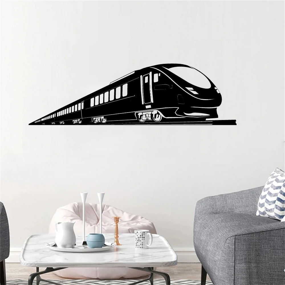 

Modern Train Personalized Wall Sticker Wallpapers Decal Graphic for Boys Rooms Removeable Vinyl Wall Sticker Home Decor