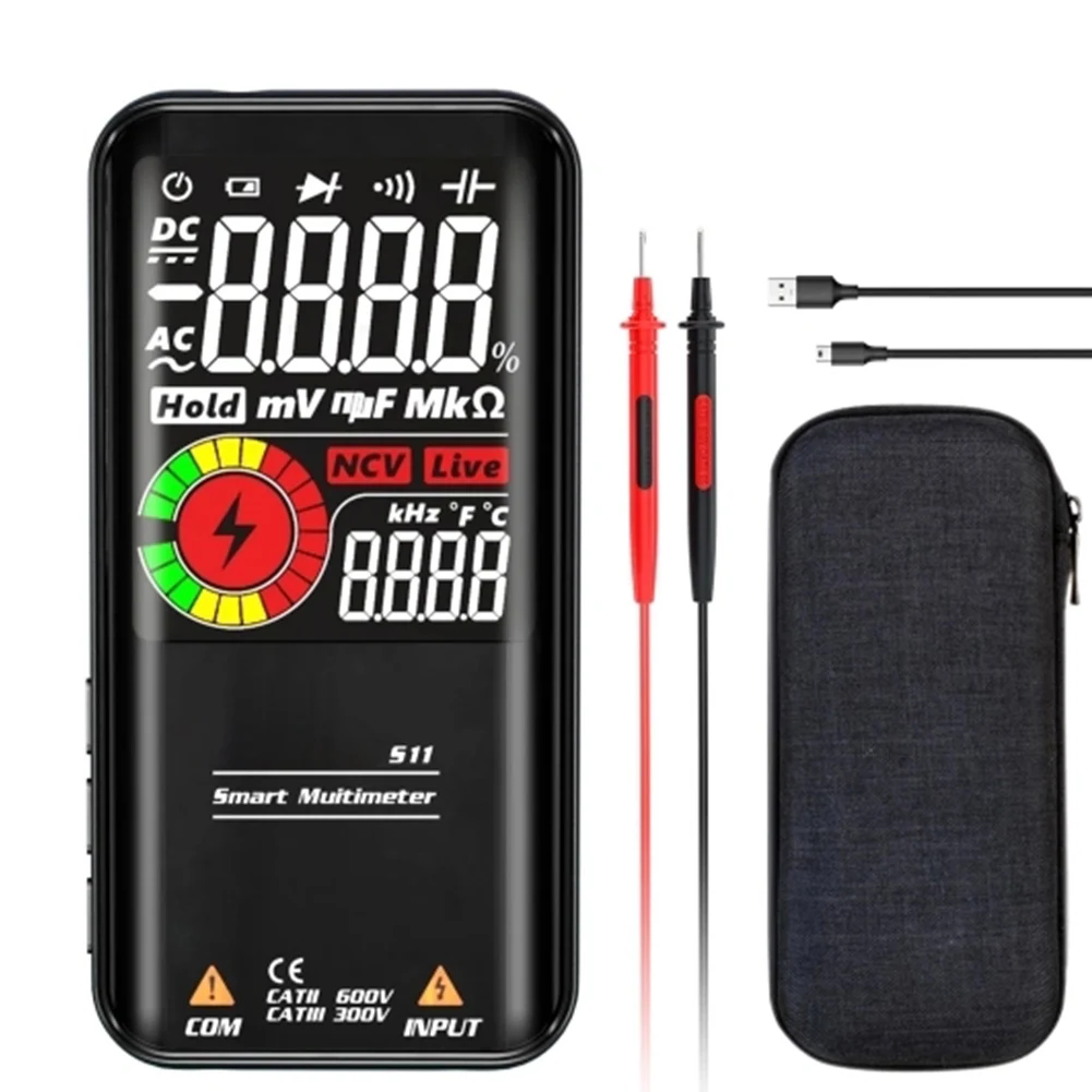 Continuity Resistance Smart Digital Multimeter Auto Ranging 9999 Counts Rechargeable NCV AC DC Voltage 3.5in Color Screen
Continuity Resistance Smart Digital Multimeter Auto Ranging 9999 Counts Rechargeable NCV AC DC Voltage 3.5in Color Screen