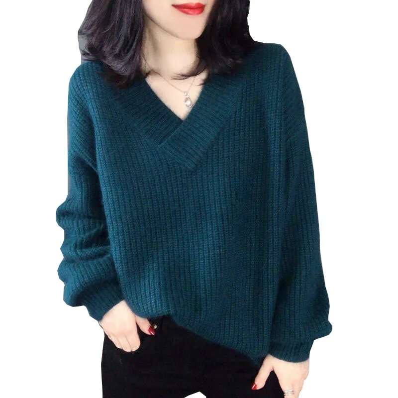 V-Neck Women Autumn Sweater Knitted Lantern Sleeve Cashmere Female Pullover Solid Ladies Elegant Pull Femme 2022 New tops OK340
V-Neck Women Autumn Sweater Knitted Lantern Sleeve Cashmere Female Pullover Solid Ladies Elegant Pull Femme 2022 New tops OK340