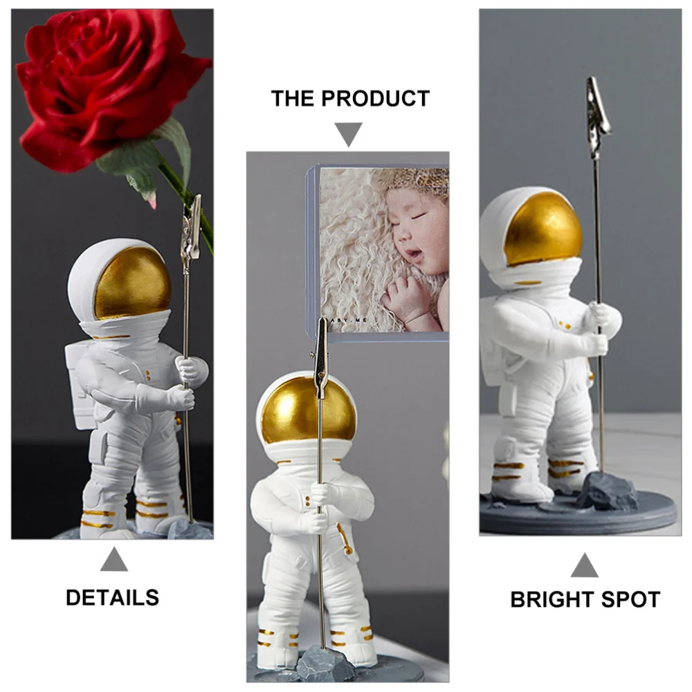 1pc Resin Astronaut Ornament Cartoon Desktop Ornament Memo Clip Photo Holder
1pc Resin Astronaut Ornament Cartoon Desktop Ornament Memo Clip Photo Holder