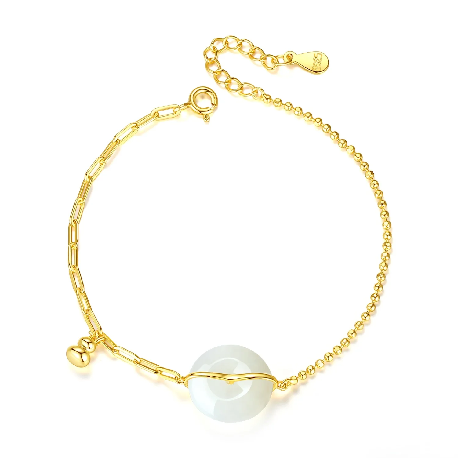 S925 sterling silver and Tianyu bracelet women simple peace buckle elegant high-end women's Mother's Day bracelet
S925 sterling silver and Tianyu bracelet women simple peace buckle elegant high-end women's Mother's Day bracelet