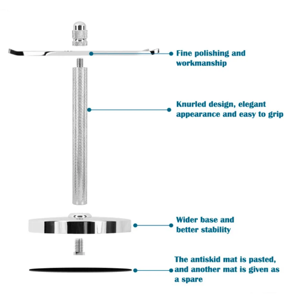 1Pcs Men Razor Holder Stainless Shaving Brush Stand Safety Razor Razor Holder Razor Rack