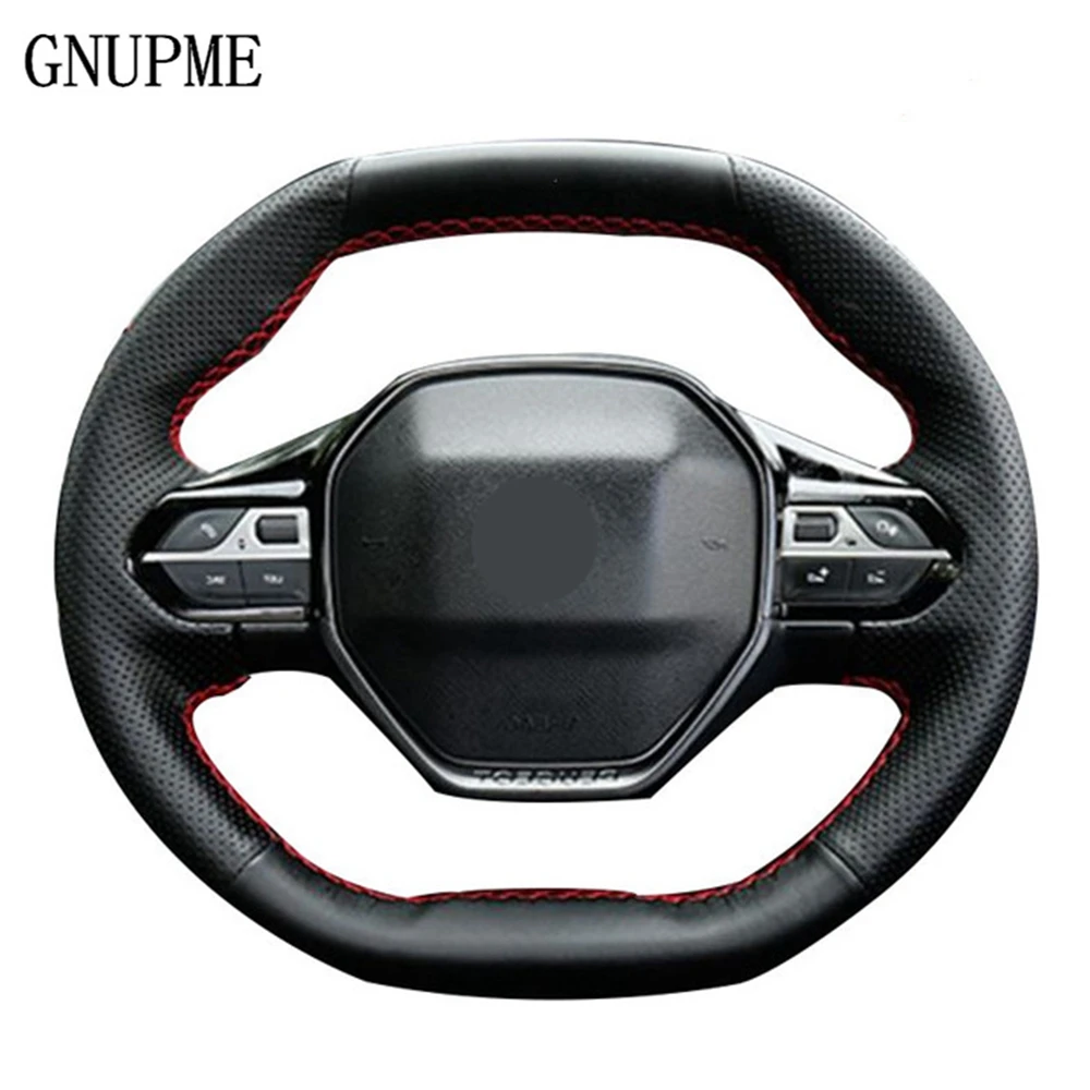Hand-stitched Black Artificial Leather Car Steering Wheel Cover For Peugeot 4008 2017 2018 3008 2017 2018
Hand-stitched Black Artificial Leather Car Steering Wheel Cover For Peugeot 4008 2017 2018 3008 2017 2018