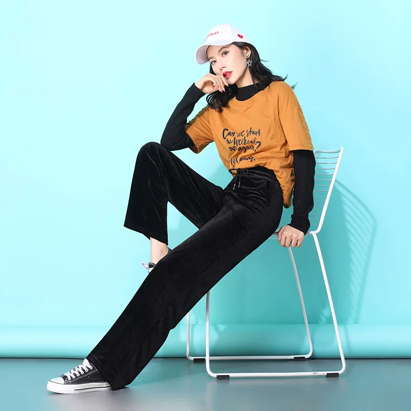 Winter Thicken Fleece Womens Trousers Velvet Wide Leg Pants Women High Waist Causal Loose Trousers Plus Size 
Winter Thicken Fleece Womens Trousers Velvet Wide Leg Pants Women High Waist Causal Loose Trousers Plus Size