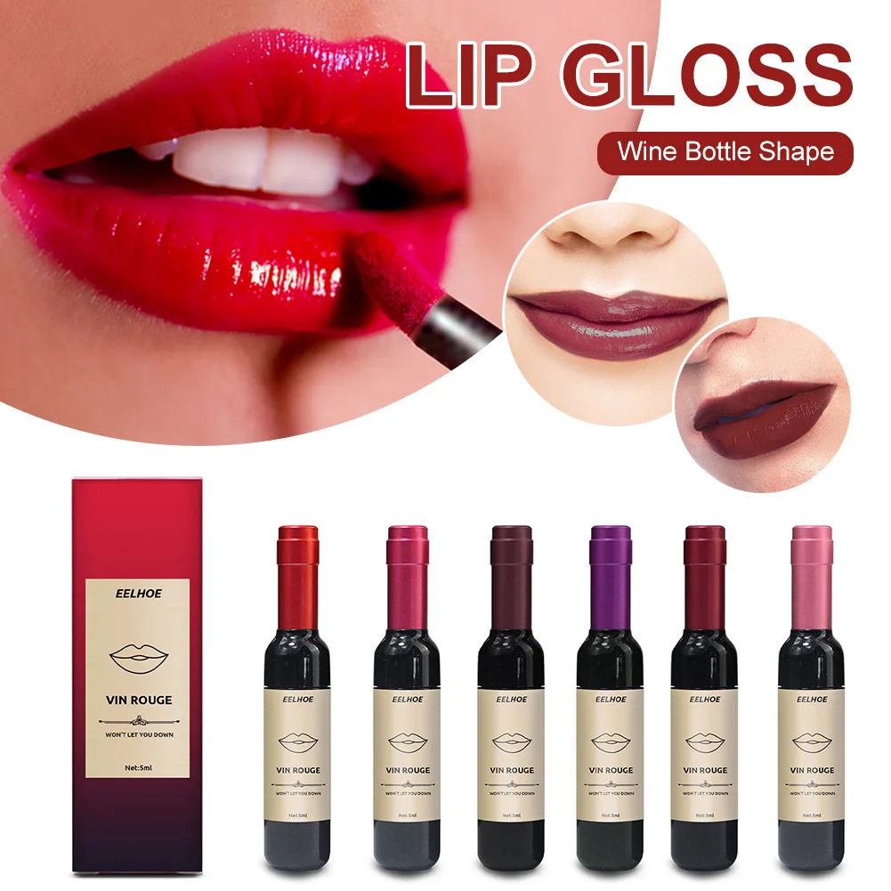 Wine Bottle Shape Lip Gloss High Pigmented Moisturizing Lip Tint Long Lasting Wine Red Makeup Lip Cosmetics
Wine Bottle Shape Lip Gloss High Pigmented Moisturizing Lip Tint Long Lasting Wine Red Makeup Lip Cosmetics