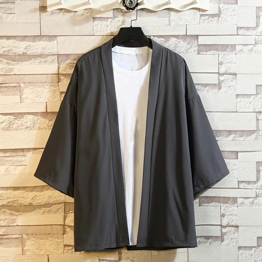 2021Summer Fashion Casual New Open Front Chinese Style Retro Shirt Men 3/4 Sleeve Solid Color Loose Soft Shirt Coat Male Outwear
2021Summer Fashion Casual New Open Front Chinese Style Retro Shirt Men 3/4 Sleeve Solid Color Loose Soft Shirt Coat Male Outwear