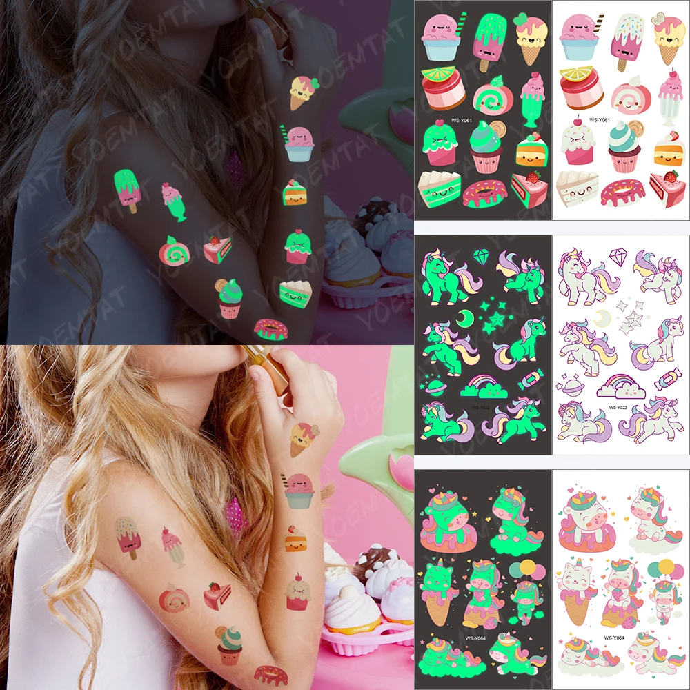 Ice Cream Ice Cream Cartoon Cute Rainbow Unicorn Horse Kids Tatu Fake Body Art Tato Glitter Tattoo Kids Transfer Tatoo Luminous
Ice Cream Ice Cream Cartoon Cute Rainbow Unicorn Horse Kids Tatu Fake Body Art Tato Glitter Tattoo Kids Transfer Tatoo Luminous