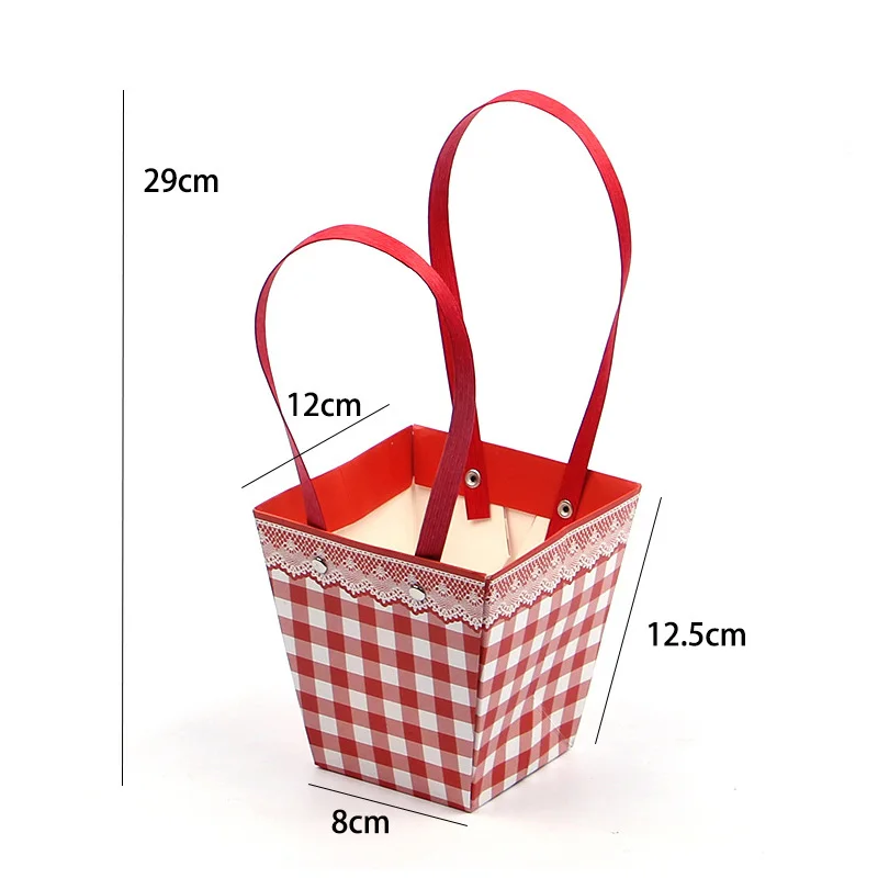 New folding portable grid bag flower box waterproof flower packaging box flower basket bouquet tote bag handy gift bag J6A5528 
New folding portable grid bag flower box waterproof flower packaging box flower basket bouquet tote bag handy gift bag J6A5528