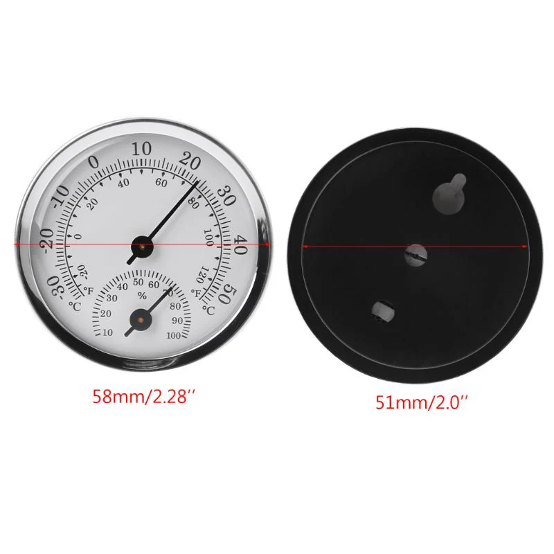1 шт. настенный термометр гигрометр метр для сауны комнаты бытовой мини диам 58 мм