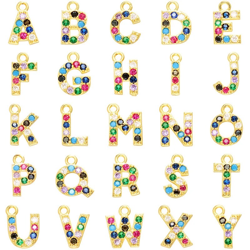 Simple Zircon Gold English Initial Letter Small Pendant Charm Woman for Necklace Earrings Bracelet Jewelry Making Accessories
Simple Zircon Gold English Initial Letter Small Pendant Charm Woman for Necklace Earrings Bracelet Jewelry Making Accessories