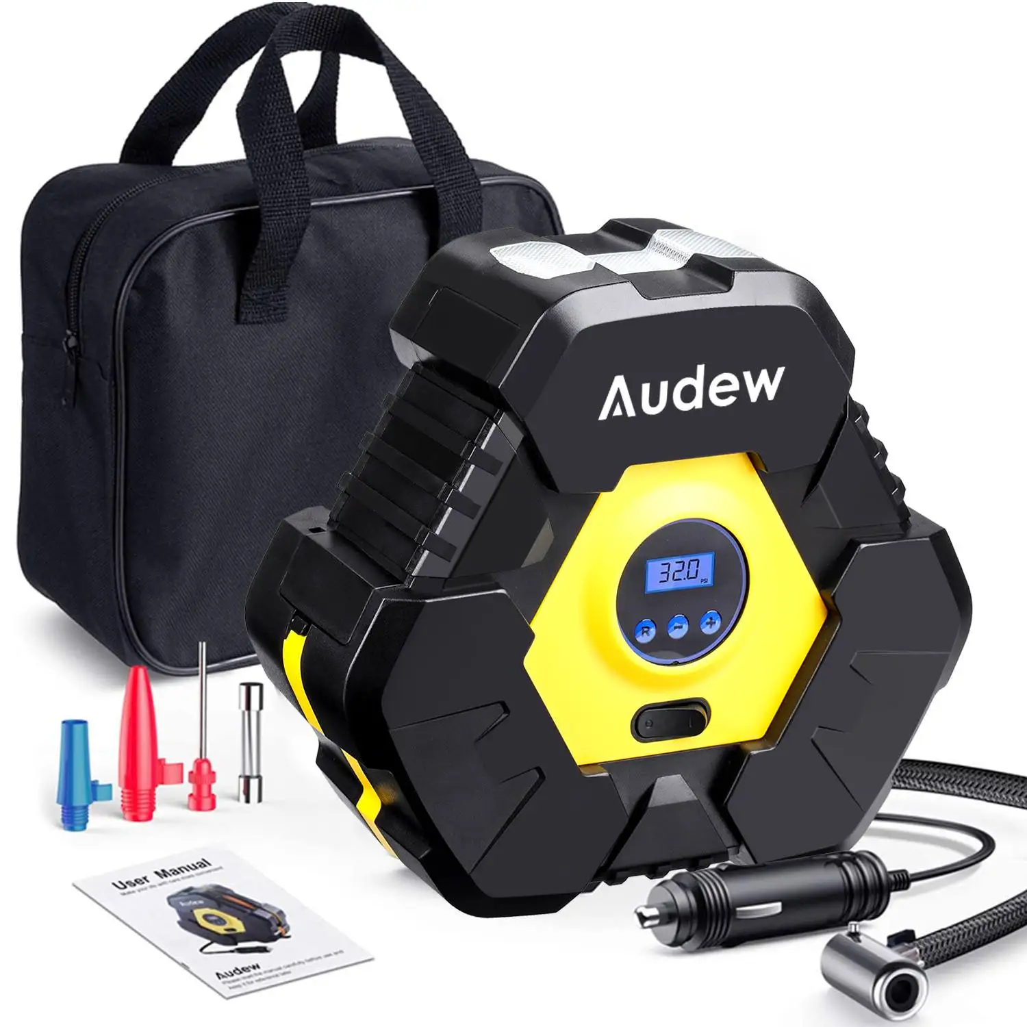 Digital Tire Inflator 12V Car Portable Air Compressor Pump 150 PSI LED Car Air Compressor for Auto Car Motorcycles Bicycles
Digital Tire Inflator 12V Car Portable Air Compressor Pump 150 PSI LED Car Air Compressor for Auto Car Motorcycles Bicycles