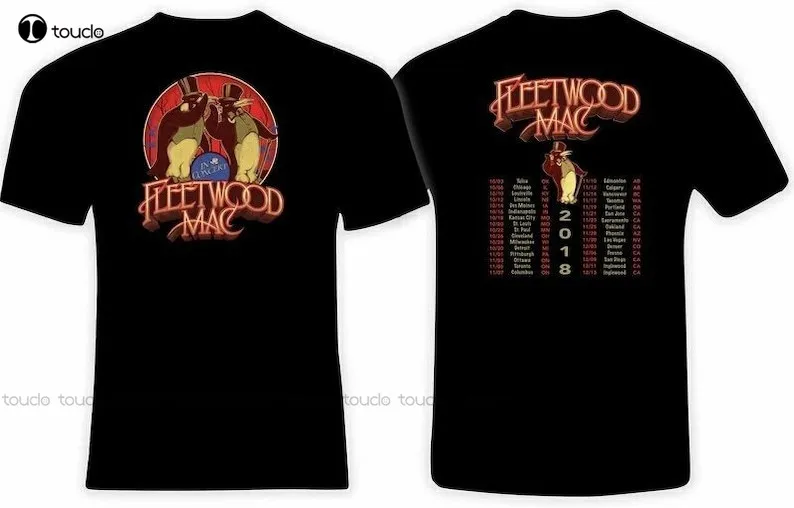 Новинка Fleetwood-Mac 2018/2019 футболка для концертного группы Tour мужские рубашки средней