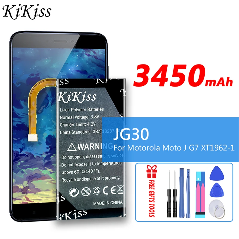 

Сменный аккумулятор большой емкости для смартфона KiKiss JG30 3450 мАч для Motorola Moto J G7