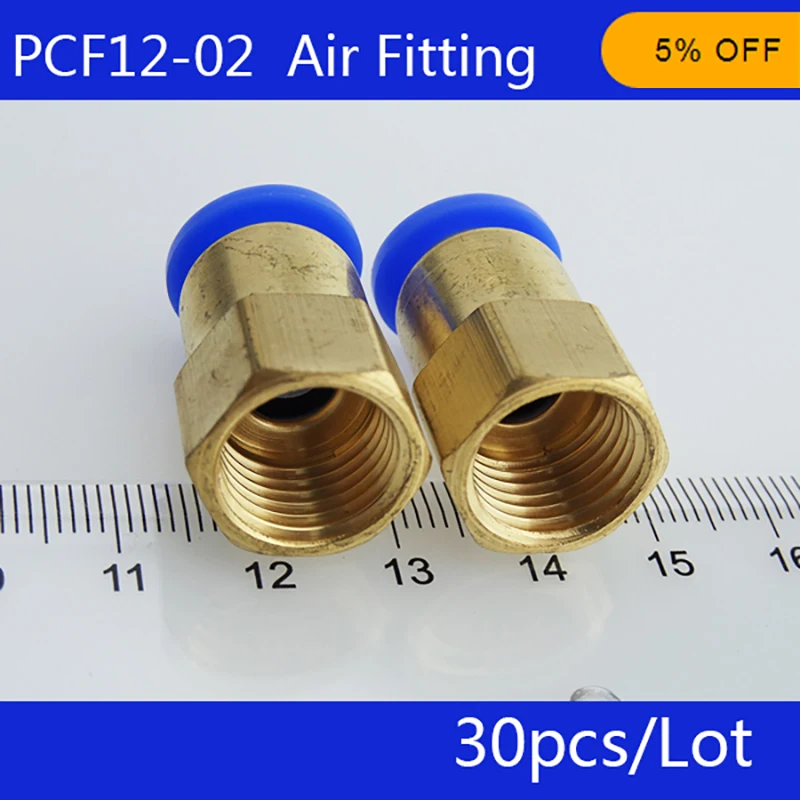 Free shipping 30pcs BSPT PCF12-02, 12mm to 1/4" Pneumatic Connectors Female straight one-touch fittings
Free shipping 30pcs BSPT PCF12-02, 12mm to 1/4" Pneumatic Connectors Female straight one-touch fittings