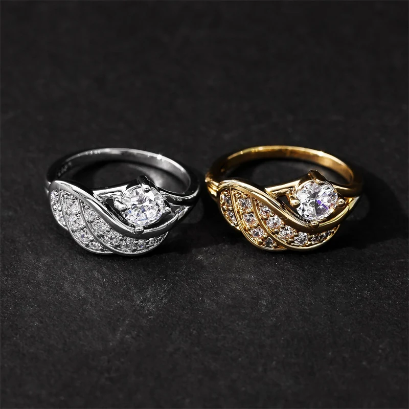 New Fashion Angel Wings Inlaid Zircon Women's Ring Silver Color Glossy Rhinestone Creative Ladies Jewelry Jewelry wholesale
New Fashion Angel Wings Inlaid Zircon Women's Ring Silver Color Glossy Rhinestone Creative Ladies Jewelry Jewelry wholesale