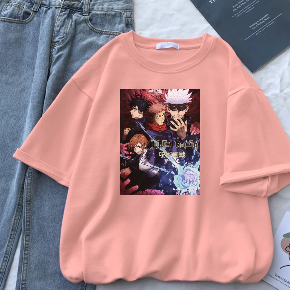 Сезон: весна-лето женские футболки свободные Дышащие Одежда Jujutsu кайсен печать футболка с круглым вырезом и короткими рукавами, женская фут... 
Сезон: весна-лето женские футболки свободные Дышащие Одежда Jujutsu кайсен печать футболка с круглым вырезом и короткими рукавами, женская фут...