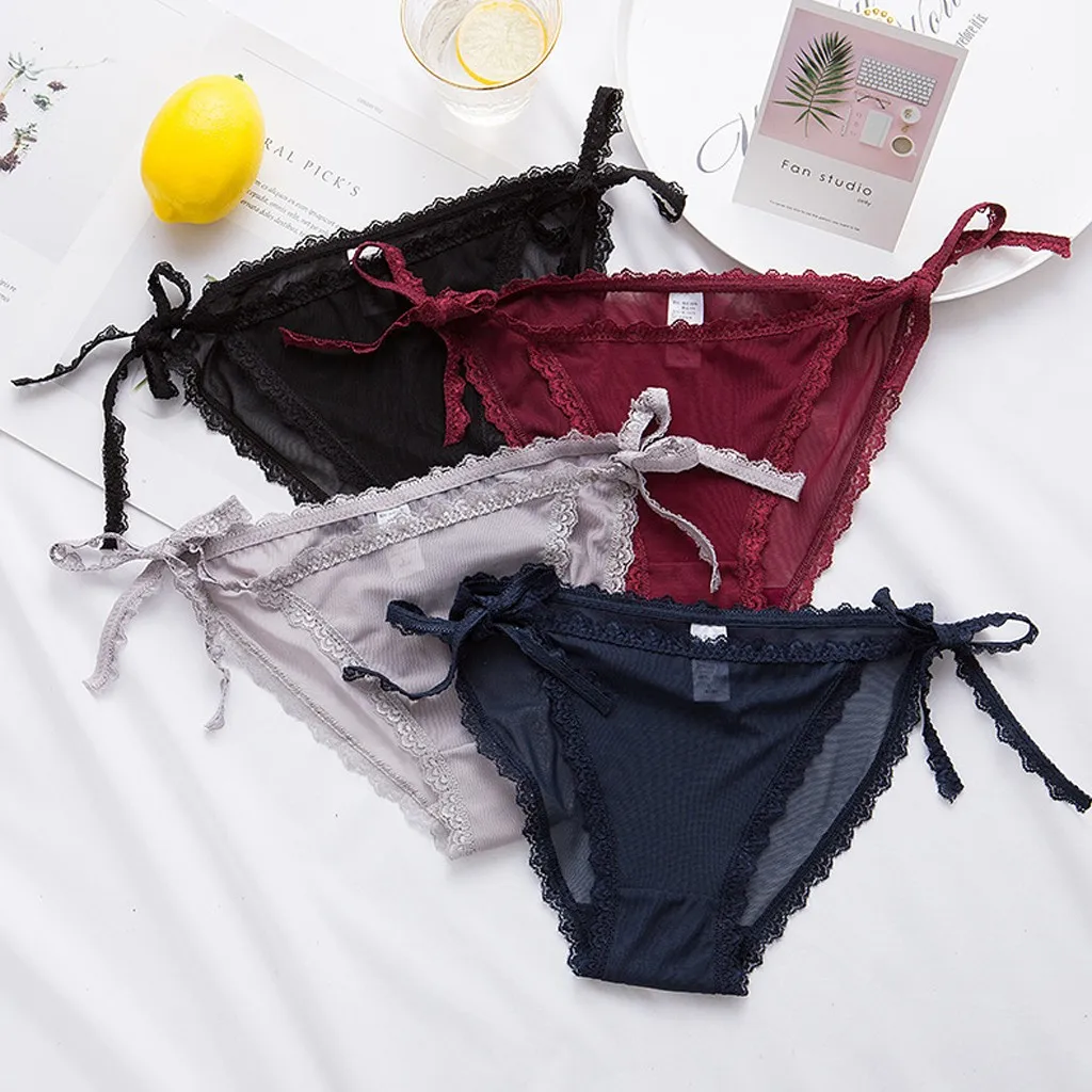 Sexy Ladies Lingerie Lace Panties Side Straps Hollow Out Underwear Brief Breathable Seamless Soft Thong Underpant Sleepwear
Sexy Ladies Lingerie Lace Panties Side Straps Hollow Out Underwear Brief Breathable Seamless Soft Thong Underpant Sleepwear