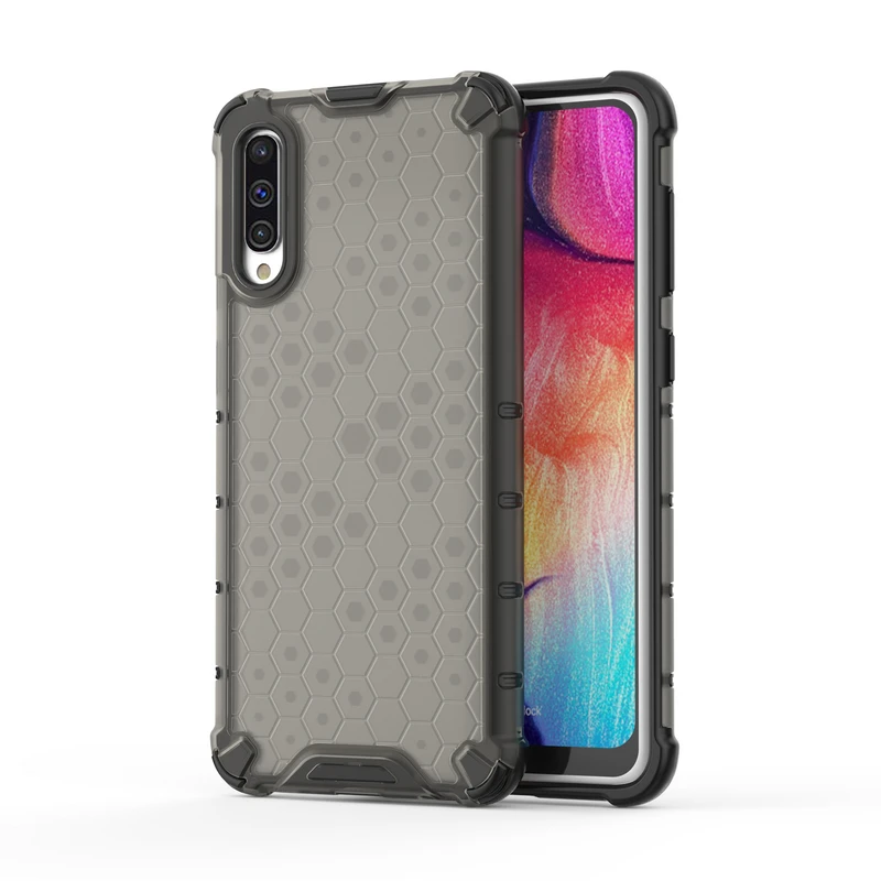 Чехол для samsung Galaxy A50 Прозрачный Силиконовый противоударный Гибридный чехол из