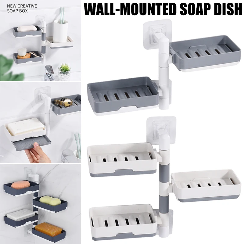 2/3/4 Layers Wall Mount Rotatable Soap Holder Super Powerful Self-Adhesive Soap Dish Holder for Bathroom Shower and Kitchen LBS
2/3/4 Layers Wall Mount Rotatable Soap Holder Super Powerful Self-Adhesive Soap Dish Holder for Bathroom Shower and Kitchen LBS