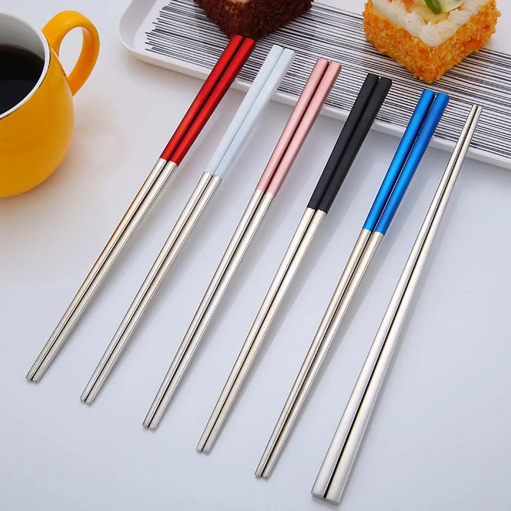 1 pair Colorful Stainless Steel Chopsticks Symbol of Good Luck Chopstick Laser Non-Slip Hollow Kitchen Tableware
1 pair Colorful Stainless Steel Chopsticks Symbol of Good Luck Chopstick Laser Non-Slip Hollow Kitchen Tableware