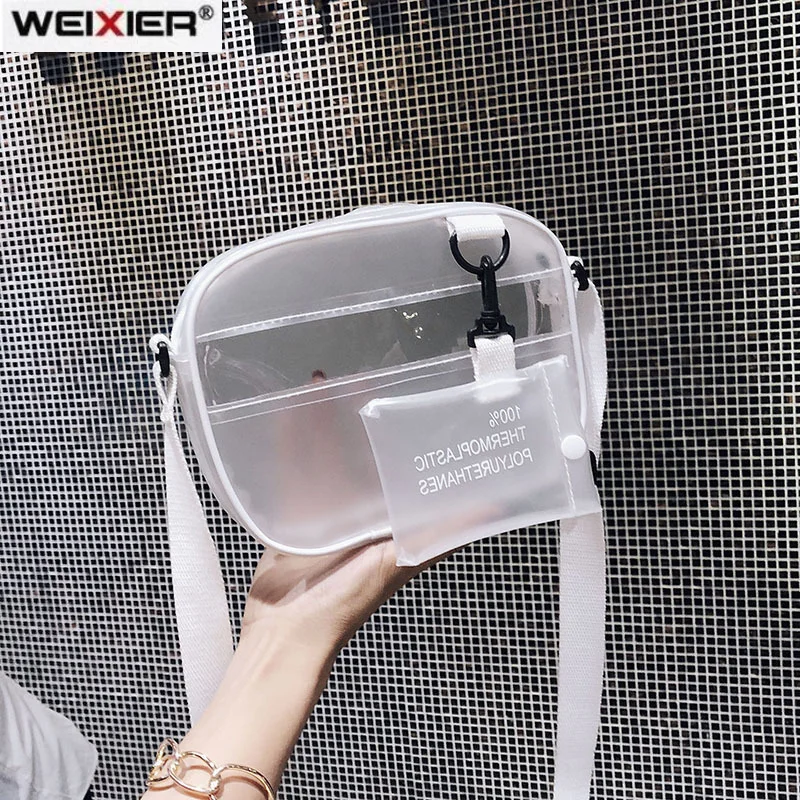 Hot New PVC Clear Jelly Bag Transparent Messenger Bag Handbags Women's Fashion Flap Style Shoulder Bag Leather Casual Handbag 가방
Hot New PVC Clear Jelly Bag Transparent Messenger Bag Handbags Women's Fashion Flap Style Shoulder Bag Leather Casual Handbag 가방