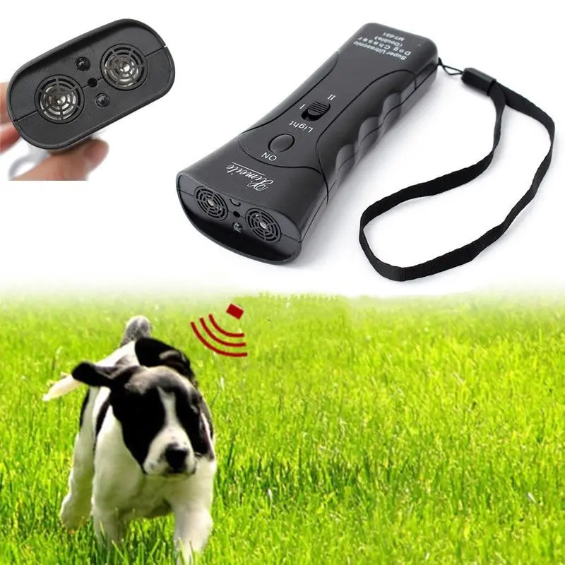 

Pet Trainer Multi-function Anti Barking Stop Bark MT-651 Ultrasonic Dog Repeller with Infrared Laser Chaser LED Light BZ