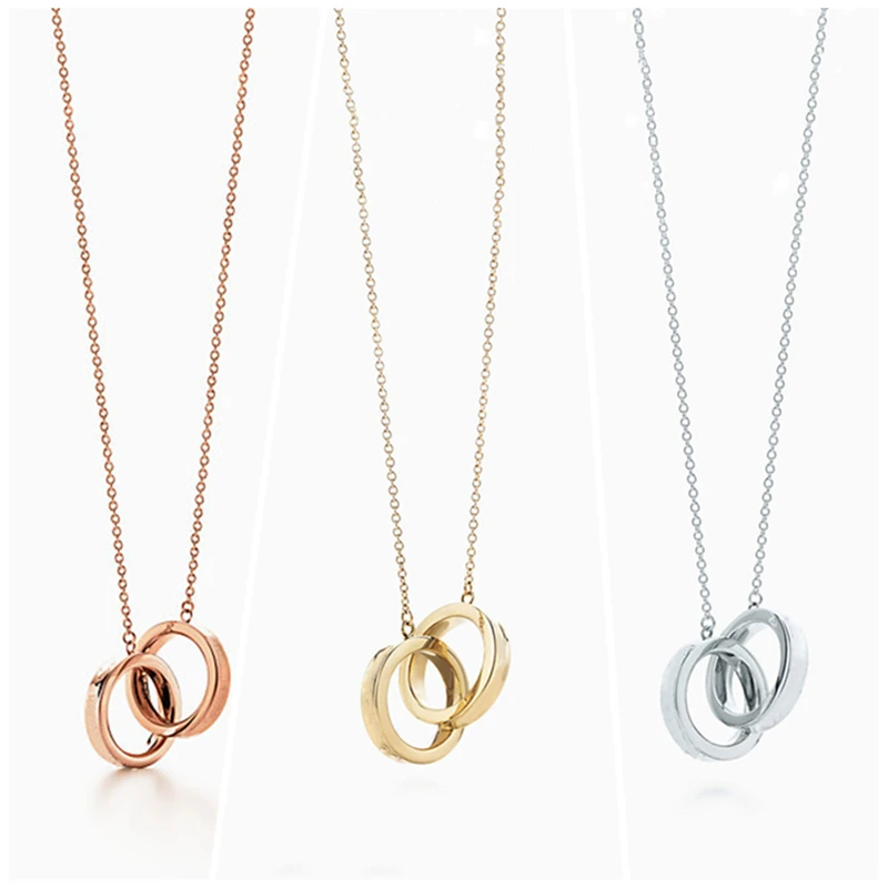TIFFON 1:1 LOGO S925 Sterling Silver Double Circle Pendant Necklaces Personality Fashion Female Jewelry Birthday Holiday Gift
TIFFON 1:1 LOGO S925 Sterling Silver Double Circle Pendant Necklaces Personality Fashion Female Jewelry Birthday Holiday Gift