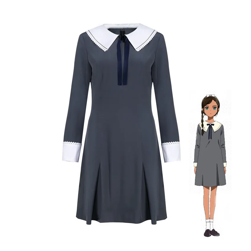 

Takerlama Wonder Egg Priority Cosplay Neiru Aonuma Costume Dress Grey Girl Uniform Halloween Christmas Party Outfit