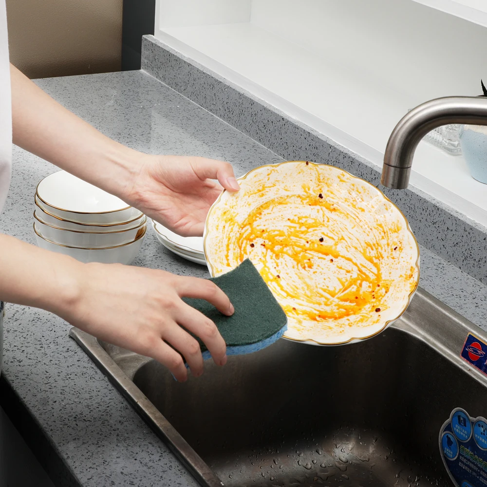 Heavy Duty Scrub Sponge Multi-Use Non-Scratch Anti-Grease Cellulose Reusable for Kitchen Household Dish Pan Pot Bathroom
Heavy Duty Scrub Sponge Multi-Use Non-Scratch Anti-Grease Cellulose Reusable for Kitchen Household Dish Pan Pot Bathroom