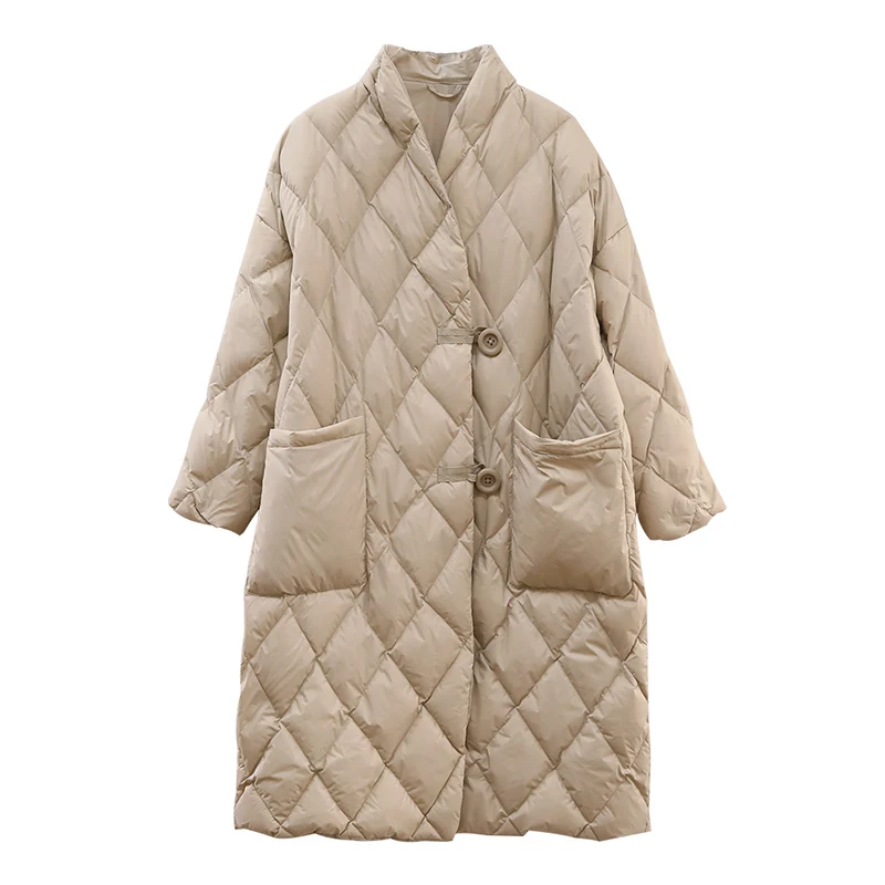 2021 Autumn Winter New Women's Mediumn Long Scarf Stand Collar Long Sleeve Button Fashion Oversized White Duck Down Jacket
2021 Autumn Winter New Women's Mediumn Long Scarf Stand Collar Long Sleeve Button Fashion Oversized White Duck Down Jacket