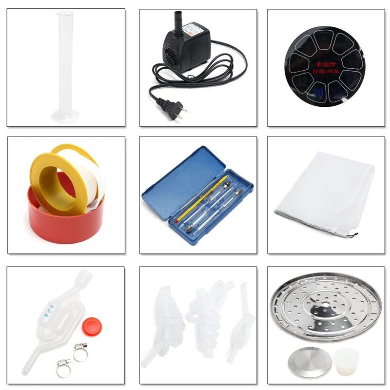 12/20/35L Distiller Moonshine Alcohol Stainless Copper DIY Home Water Wine Essential Oil Brewing Kit+Comprises Brewing Accessori
12/20/35L Distiller Moonshine Alcohol Stainless Copper DIY Home Water Wine Essential Oil Brewing Kit+Comprises Brewing Accessori