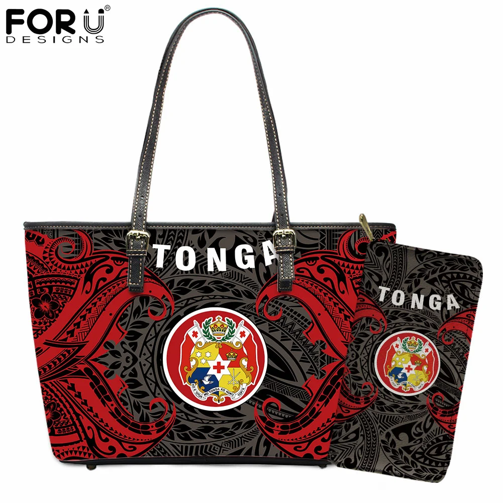 FORUDESIGNS Tonga Flag Polynesian Tribal Printing Handbags for Women 2pcs Set Shoulder Bag&Wallet Ladies Luxury Design Tote Bags
FORUDESIGNS Tonga Flag Polynesian Tribal Printing Handbags for Women 2pcs Set Shoulder Bag&Wallet Ladies Luxury Design Tote Bags