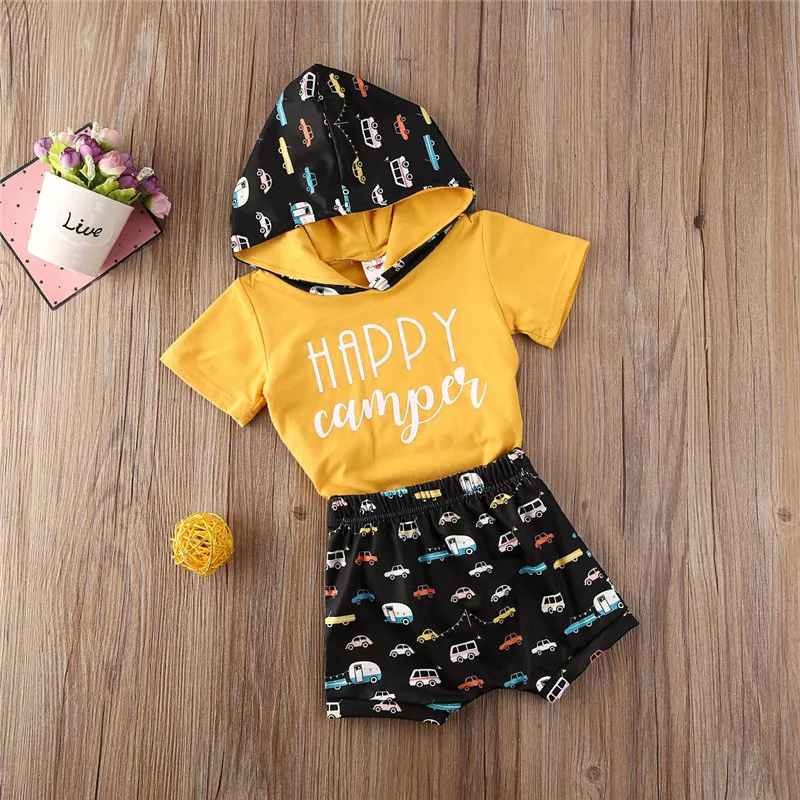 Summer Baby Clothing Newborn Baby Boy Short Sleeve Tops Bodysuit Shorts Hooded Outfits Print Sunsuit Clothes 0-24M 
Summer Baby Clothing Newborn Baby Boy Short Sleeve Tops Bodysuit Shorts Hooded Outfits Print Sunsuit Clothes 0-24M