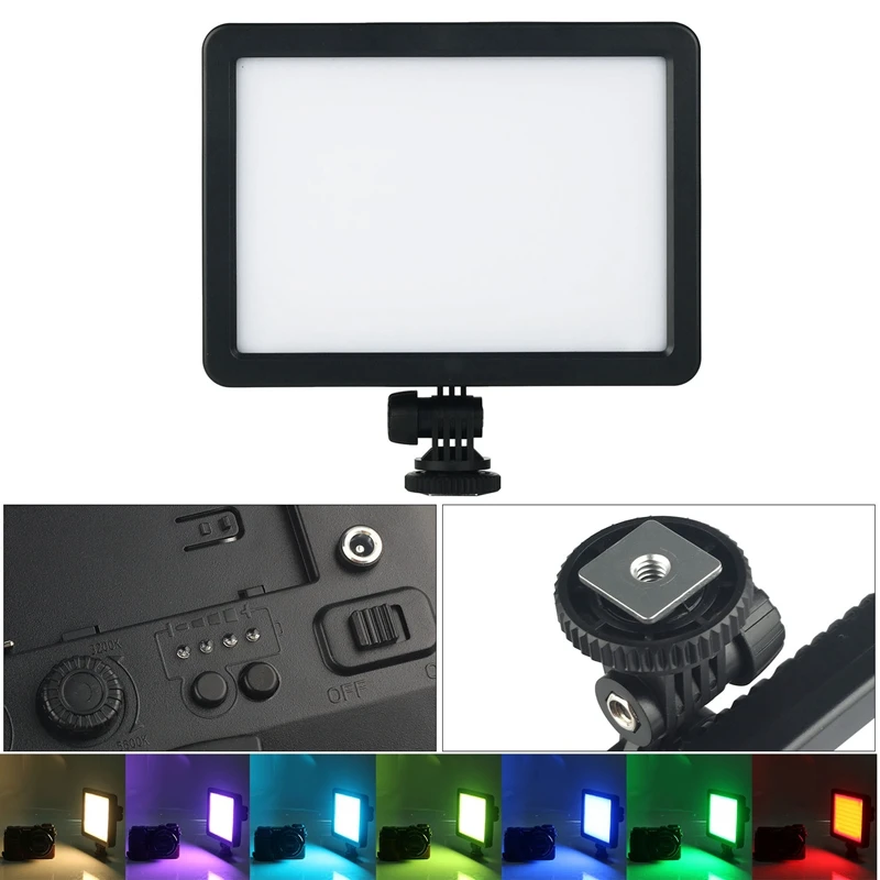 128RGB Портативный фотографического светодиодный заполняющий светильник Камера заполнить светильник для потокового видео селфи для атмосфе...
128RGB Портативный фотографического светодиодный заполняющий светильник Камера заполнить светильник для потокового видео селфи для атмосфе...