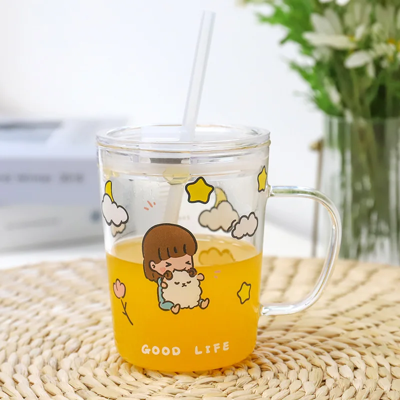 Korean Girl Scale Glass with Straw Sealed Leak-Proof Cartoon Drinking Cup Breakfast Cup Cute Water Bottle for Girls kawaii cup
Korean Girl Scale Glass with Straw Sealed Leak-Proof Cartoon Drinking Cup Breakfast Cup Cute Water Bottle for Girls kawaii cup