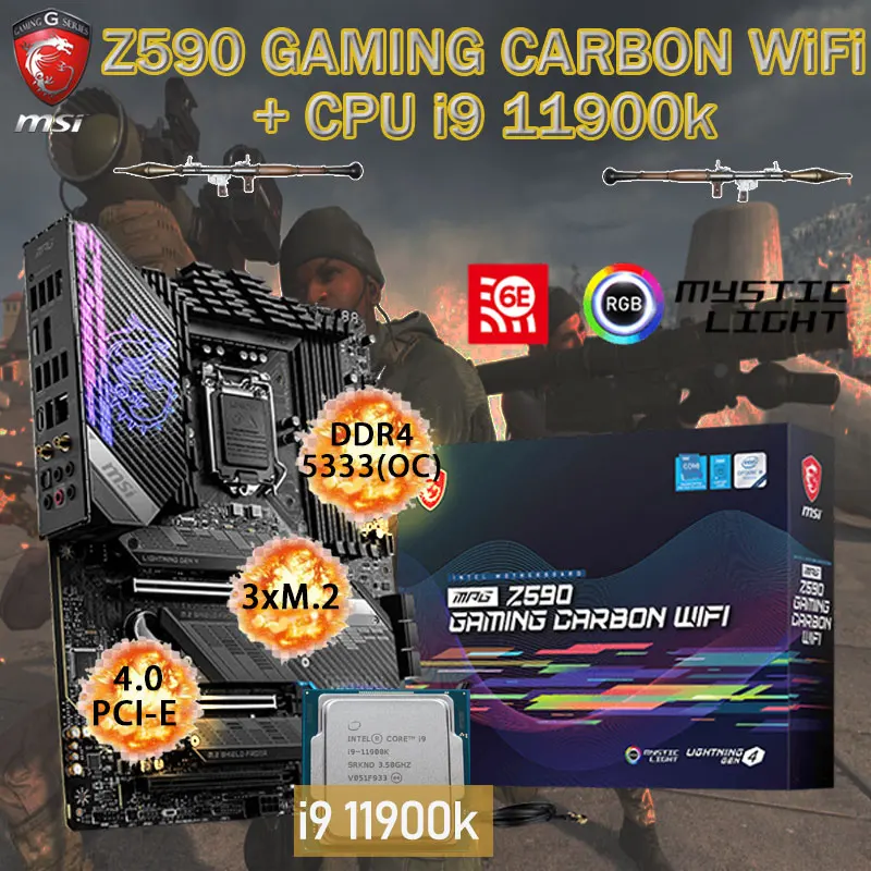 Игровой карбоновый телефон LGA1200 MSI MPG Z590 + Intel Core i9 11900K Combo DDR4 128 ГБ PCI-E 4,0 Настольный ПК Z590
Игровой карбоновый телефон LGA1200 MSI MPG Z590 + Intel Core i9 11900K Combo DDR4 128 ГБ PCI-E 4,0 Настольный ПК Z590