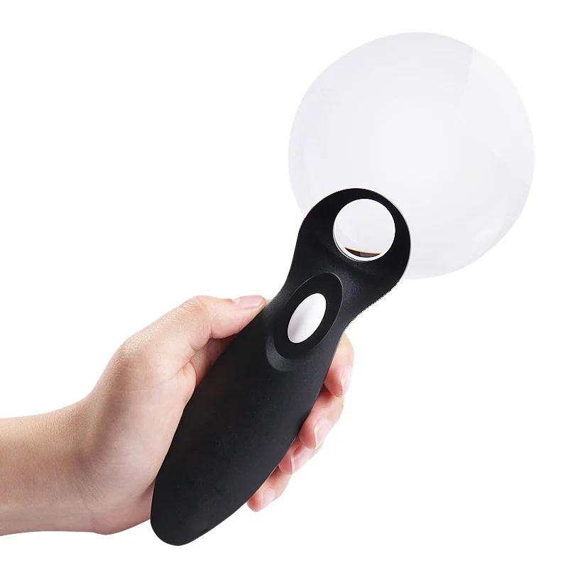 Portable handheld magnifying glass with LED light 90mm optical lens 8X borderless high-definition magnifying glass
Portable handheld magnifying glass with LED light 90mm optical lens 8X borderless high-definition magnifying glass