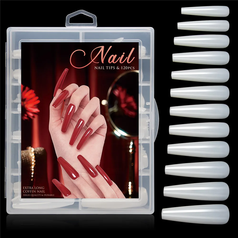 120pcs XL Ballerina Tips Extra Long Flase Nail Tips Natural Color Fake Nails Manicure Set Nail Art Decoration Tools
120pcs XL Ballerina Tips Extra Long Flase Nail Tips Natural Color Fake Nails Manicure Set Nail Art Decoration Tools